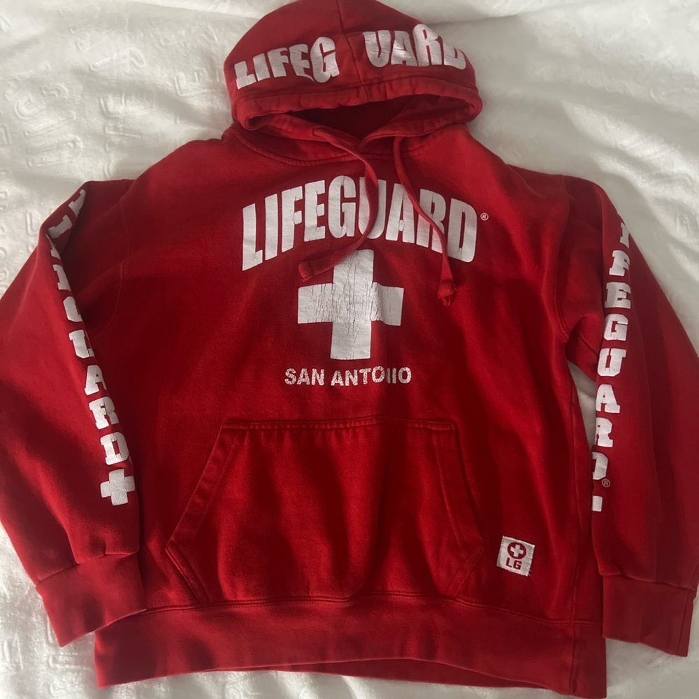 Lifeguard Red Hoodie Sweatshirt